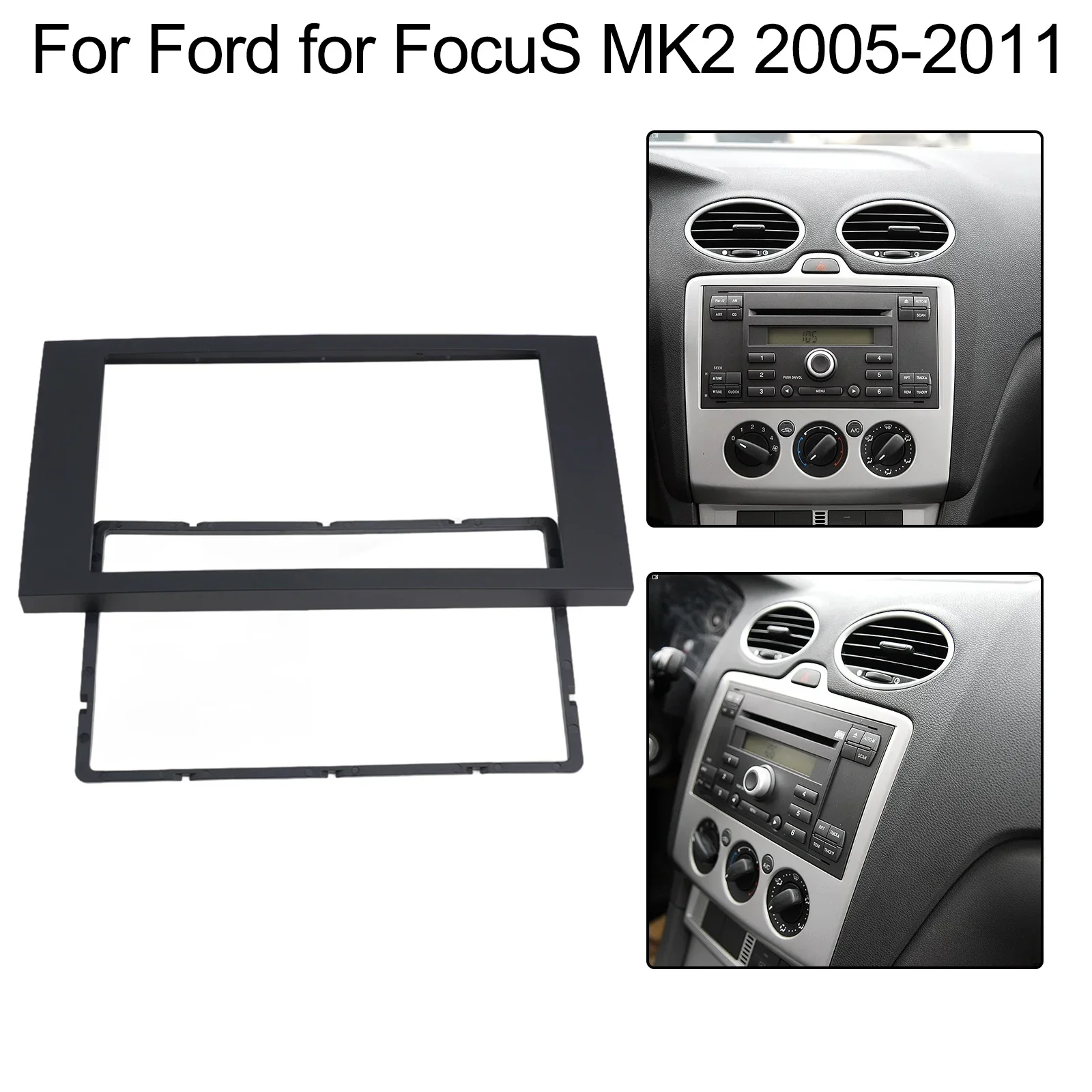 For Ford For Focus For S-Max For Fiesta III 2006-2008 For Fusion 2006+ 2 Din Stereo Radio Navigation Fascia Panel Frame Trim