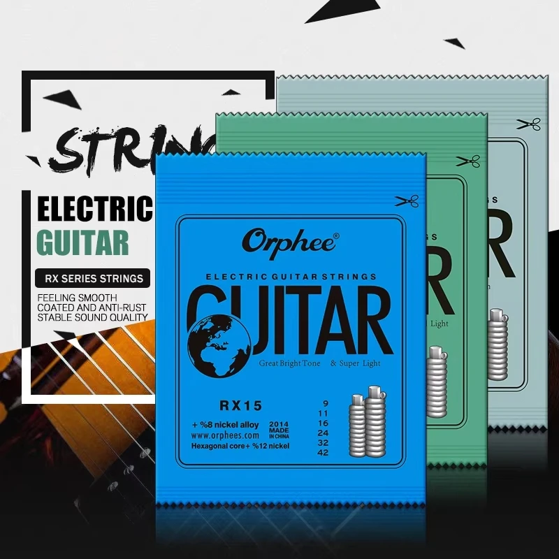 Picture 3: 1/10pcs Orphee RX Series Electric Guitar Strings  Acoustic Guitar String TX Series Hexagonal Carbon Steel Guitar Accessories
