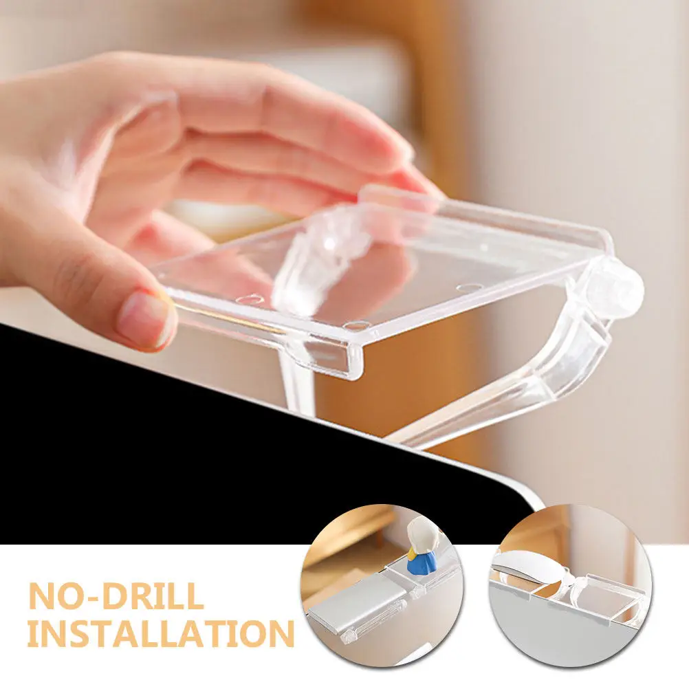 2Pcs TV Top Storage Shelf Holder Multi-Functional Monitor Top Rack for Remote Control Router Projector Dvd Player Modern Stylish