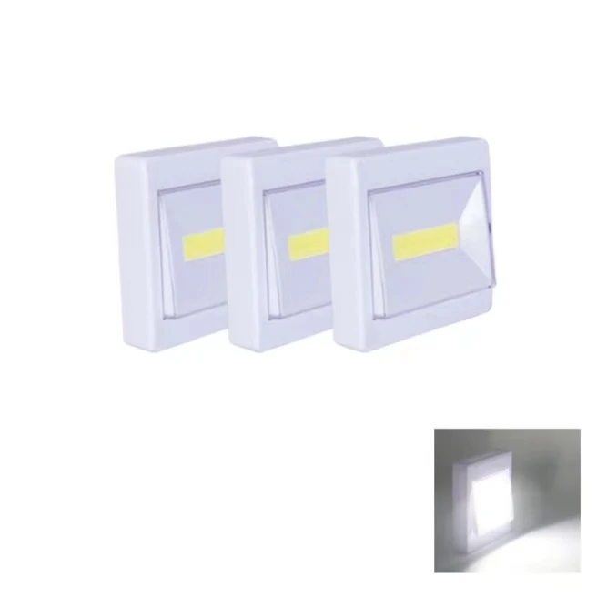 

COB Switch Night Light Battery Operated LED Wall Lamp Wireless Closet Under Cabinet Lights For Kitchen Room Stairs