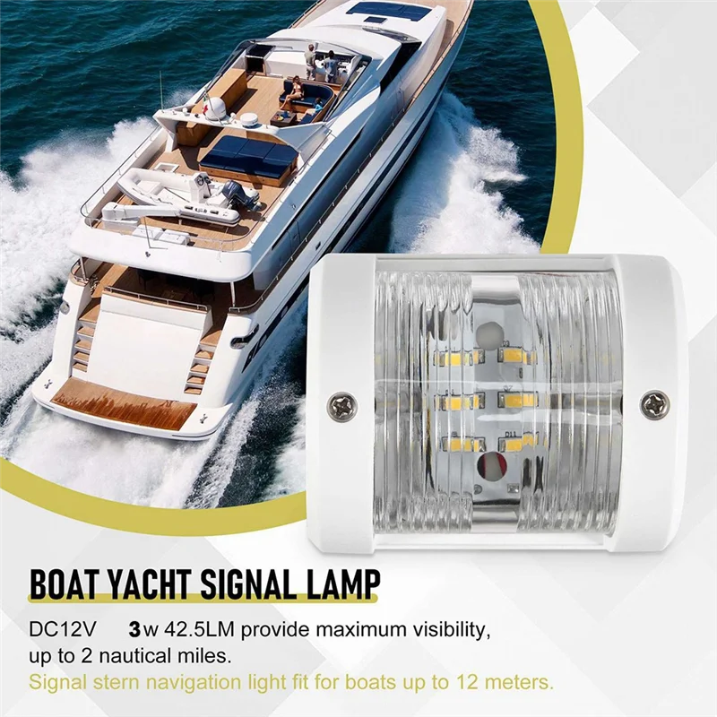 Boat 12V Stern Light Navigation Lights Marine LED Boat Light Sailing Lamp Waterproof Navigation Light Yacht Boat