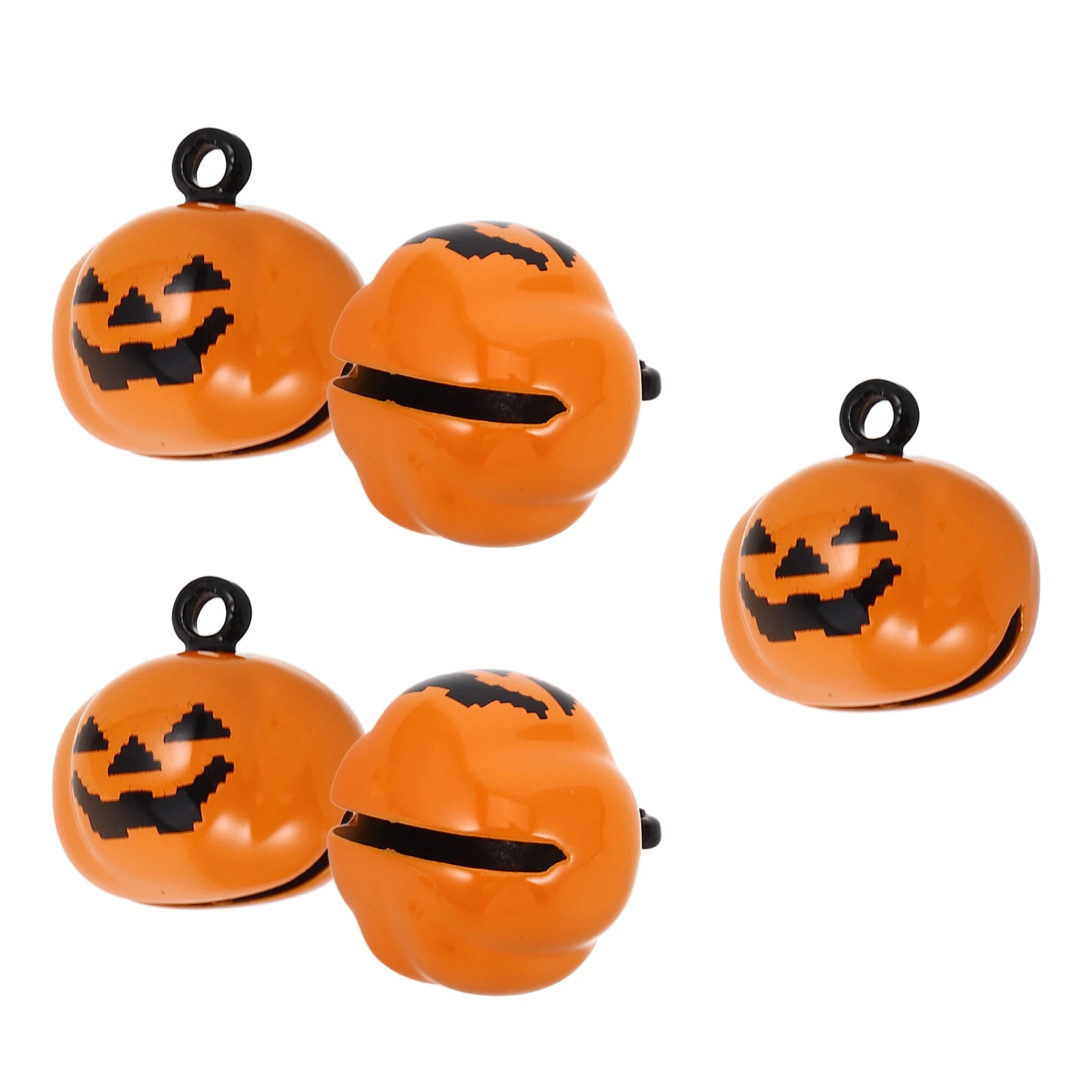 

5Pcs Pumpkin Shape Copper Pet Bells Durable Necklace Safety Quick Release Buckle Halloween Accessories Orange Pet Bells