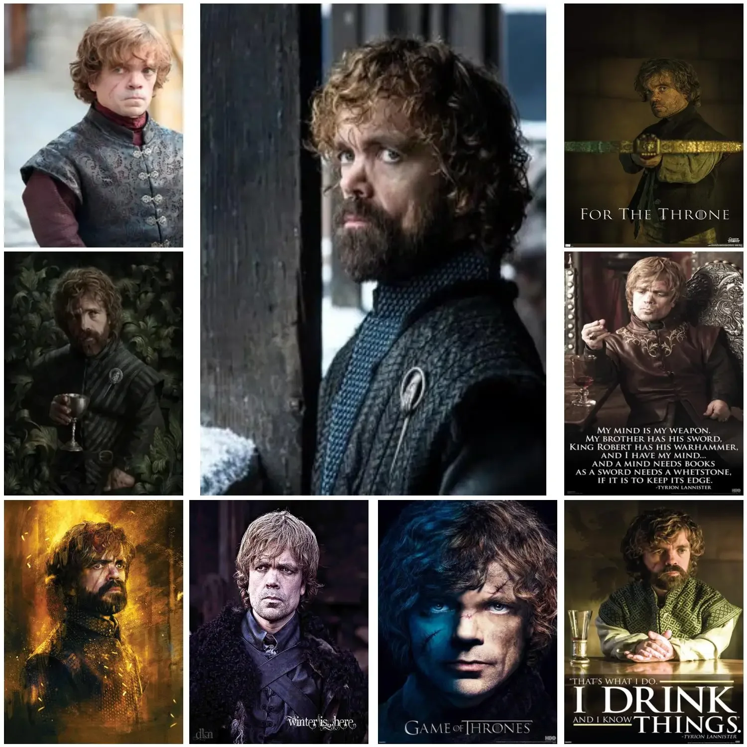 

tyrion lannister game Poster Prints Wall Art Canvas Painting Poster For Modern Family Living Room Home Decor