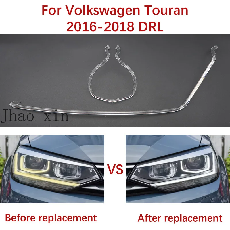 Angel Eye Light Guide Strip for Volkswagen Touran 16-2018 Car Headlights DRL Lamp Tube Ballast Module Automotive DRL White Light