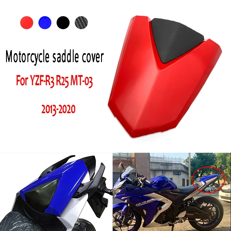 

Motorcycle Saddle Cover Solo Seat Cowl Rear Passenger Seat Cover For Yamaha R25 MT-25 YZF-R3 MT03 2013-2020