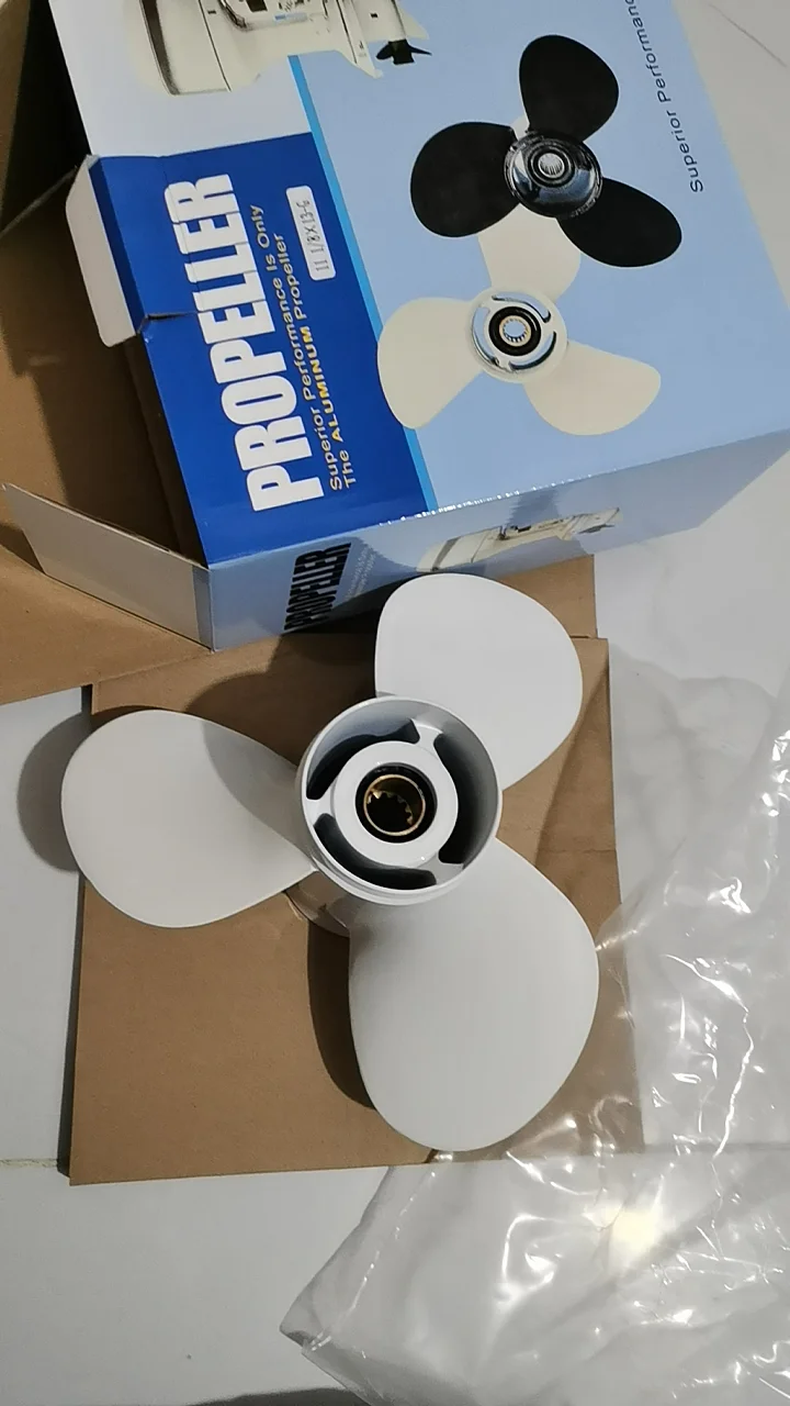 3 Blade High Speed 13 Inch 11 1/8*13-G Aluminum Propellers For Yamaha Honda Outboard Motor 2 Stroke 40- 55HP, 4 Stroke 40-65HP
