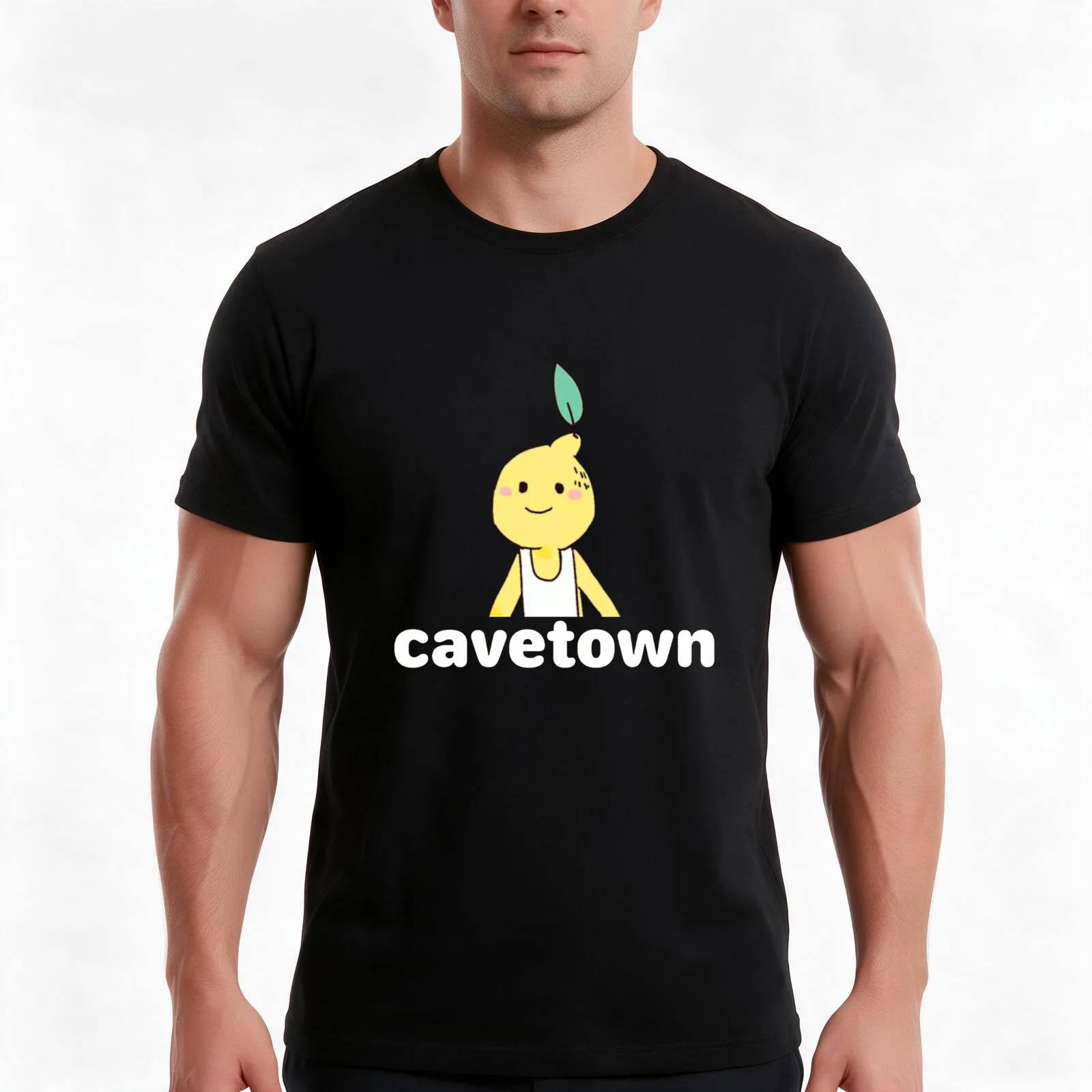 Cavetown Lemon Boy T-Shirt, Summer Casual Cotton Tee, Oversized Streetwear Tops, Vintage Graphic Print, Loose Fit Short Sleeve