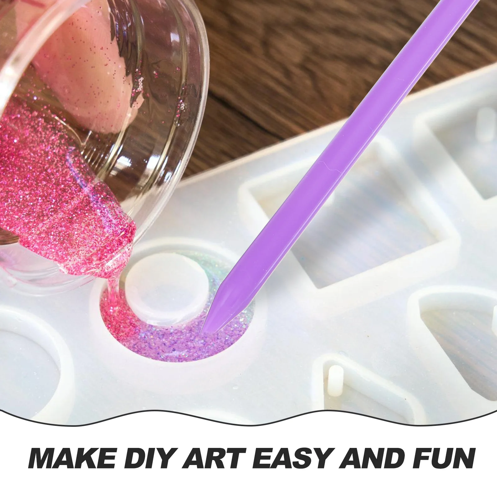 

2Pcs Resin Mixing Sticks DIY Stirring Tools Jewelry Making Kits Beginner Professional Use Practical Durable DIY Stirring Stick