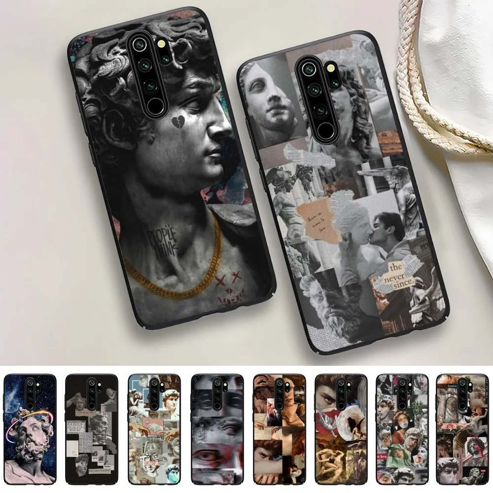 Art Aesthetic Statue David Mona Lisa Phone Case For Redmi 5 6 7 8 9 10 plus pro 6 7 8 9 A GO K20 K30 K40 pro plus F3 Fundas