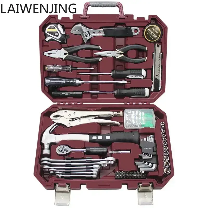 

Household toolbox set Daily maintenance Hardware wrench Screwdriver pliers Full set combination