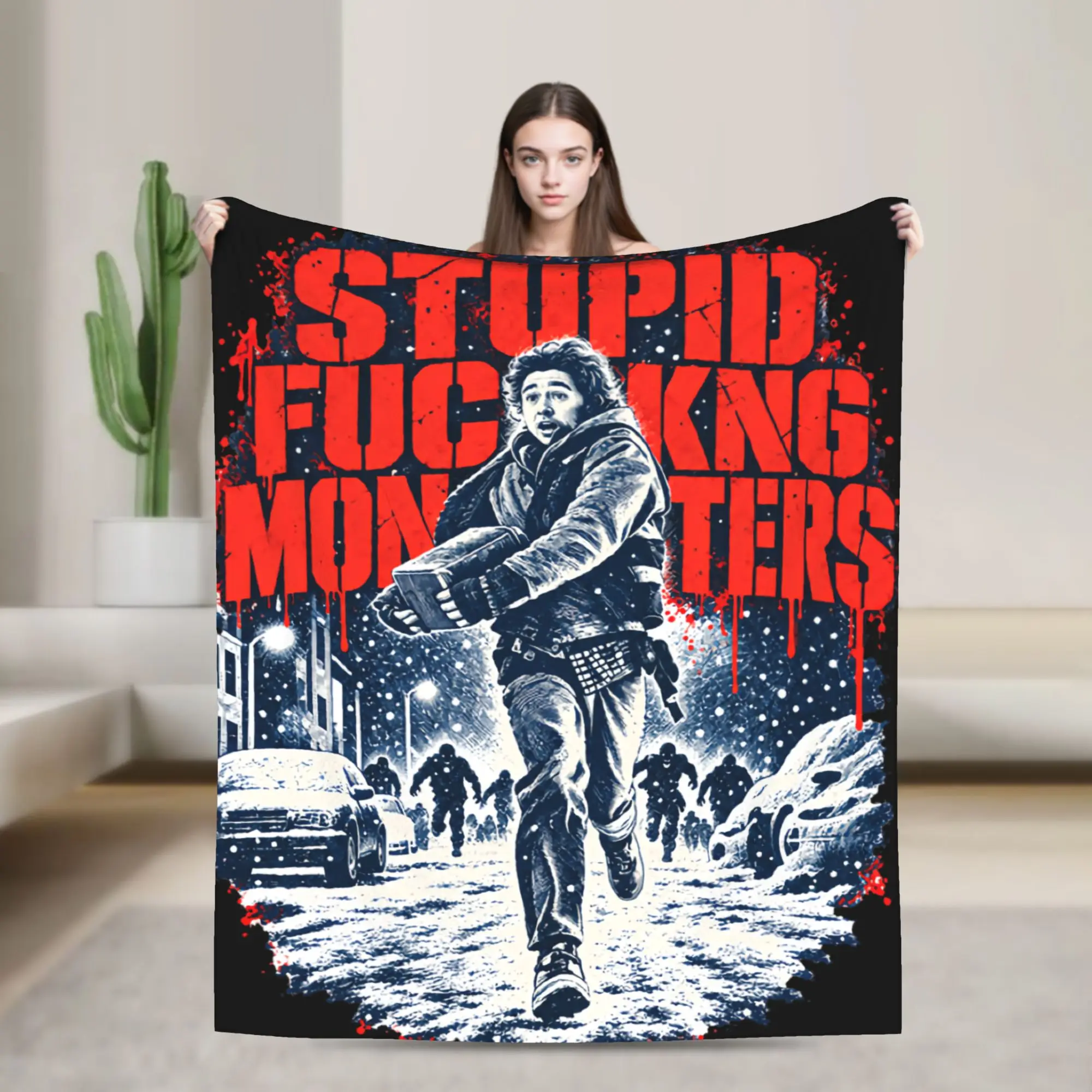 2026 Bryan Raccoon City Horror Movie, Survival Horror Graphic Blankets Velvet Thin Throw Blanket for Sofa Car Bedding Throws