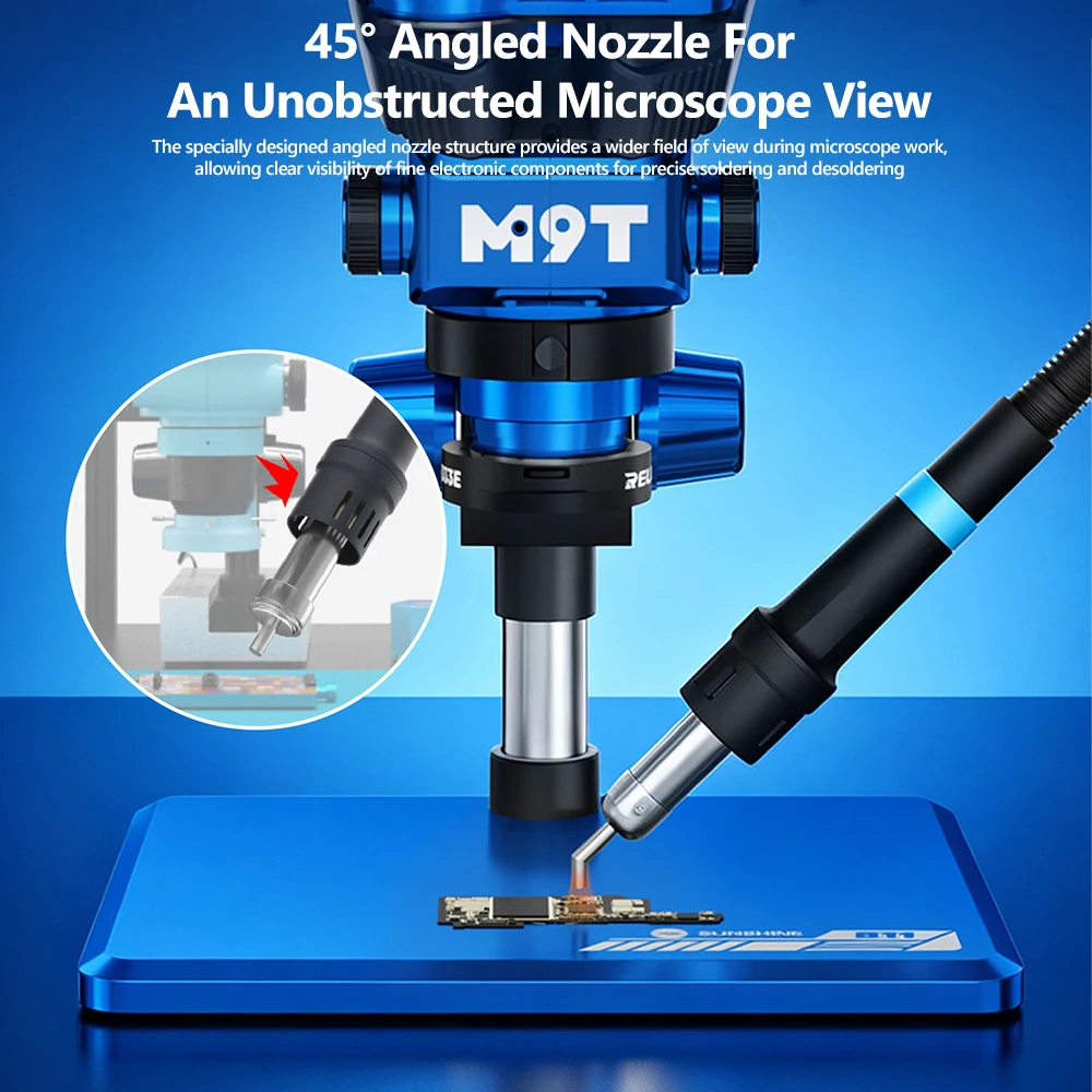 Quick Bent Air Nozzle 6.4Φ/8.4Φ/10ΦMM Specialized Welding Bending Beveled Air Nozzle for Electronic Repair Microscopes Tool