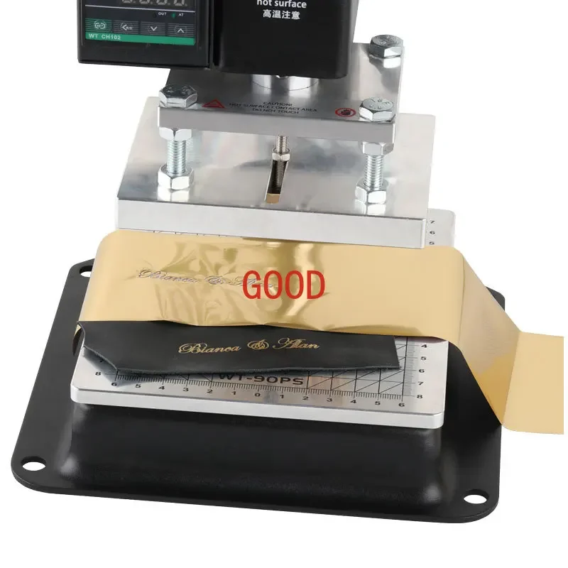 PVC Color Card Notebook Embossing Hot Press Paper, cartão, etiqueta de engomar plástico