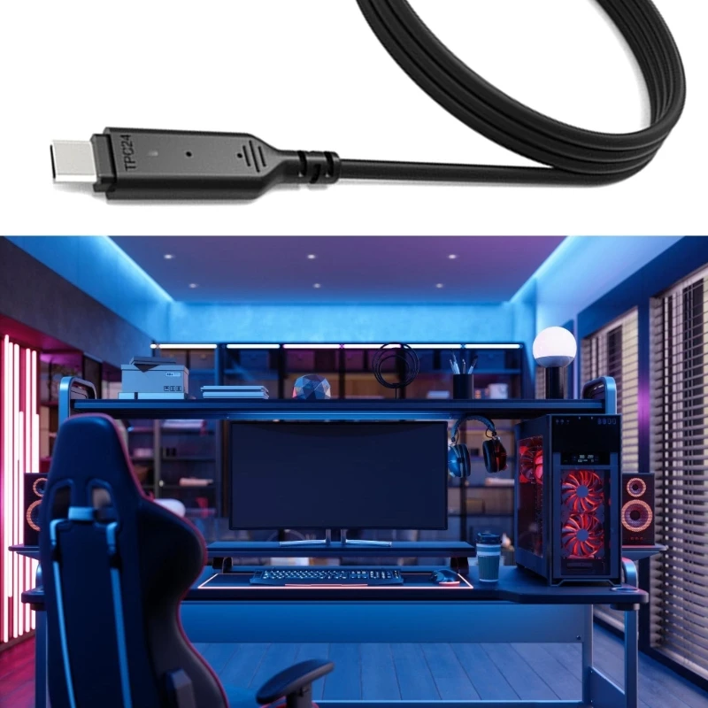 USB C Cable with Integrated Macro Switching for Computer Phones