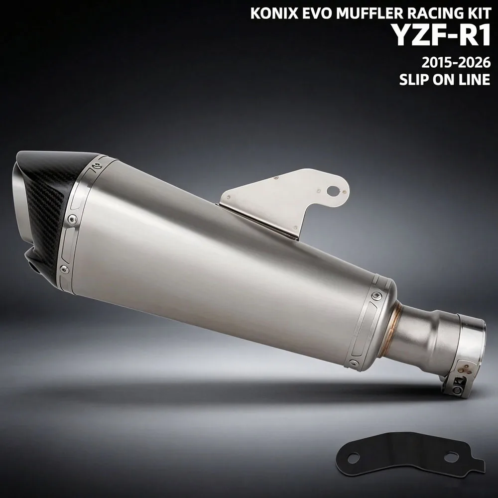 Slip On Line For Yamaha YZF-R1/R1M MT10 MT10SP MT-10/SP 2015-2026 Motorcycle Exhaust Tail Tube Kit Middle Tube Escape Muffler