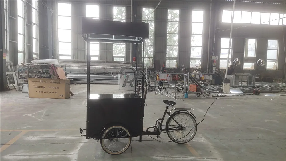 Outdoor Ice Cream Bike With Freezer Mobile Fast 3 Wheel Electric Tricycle Ice Lolly Popsicle Food Vending Cart