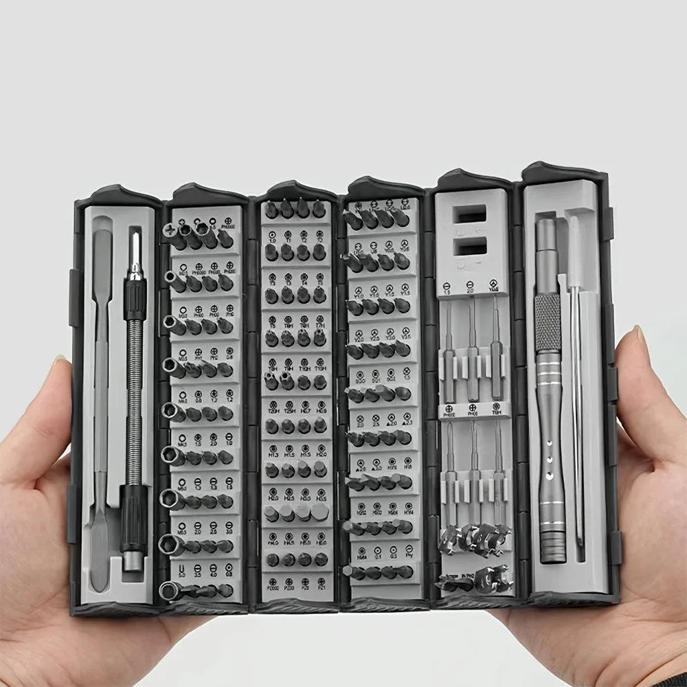 128 in 1 Ultimate Precision Screwdriver Set Magnetic Phillips Bits Extension rod Tech & Game Professional Repair Tools Men Gift