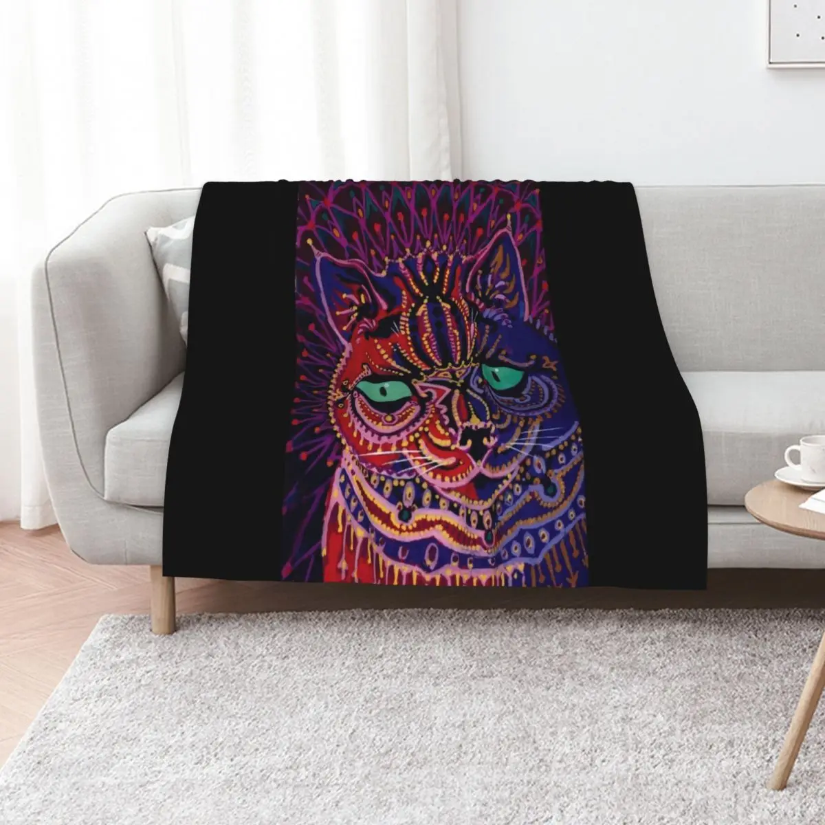 

Louis Wain Decorative Cat Throw Blanket For Sofa Thin Beautifuls Vintage sofa bed Blankets