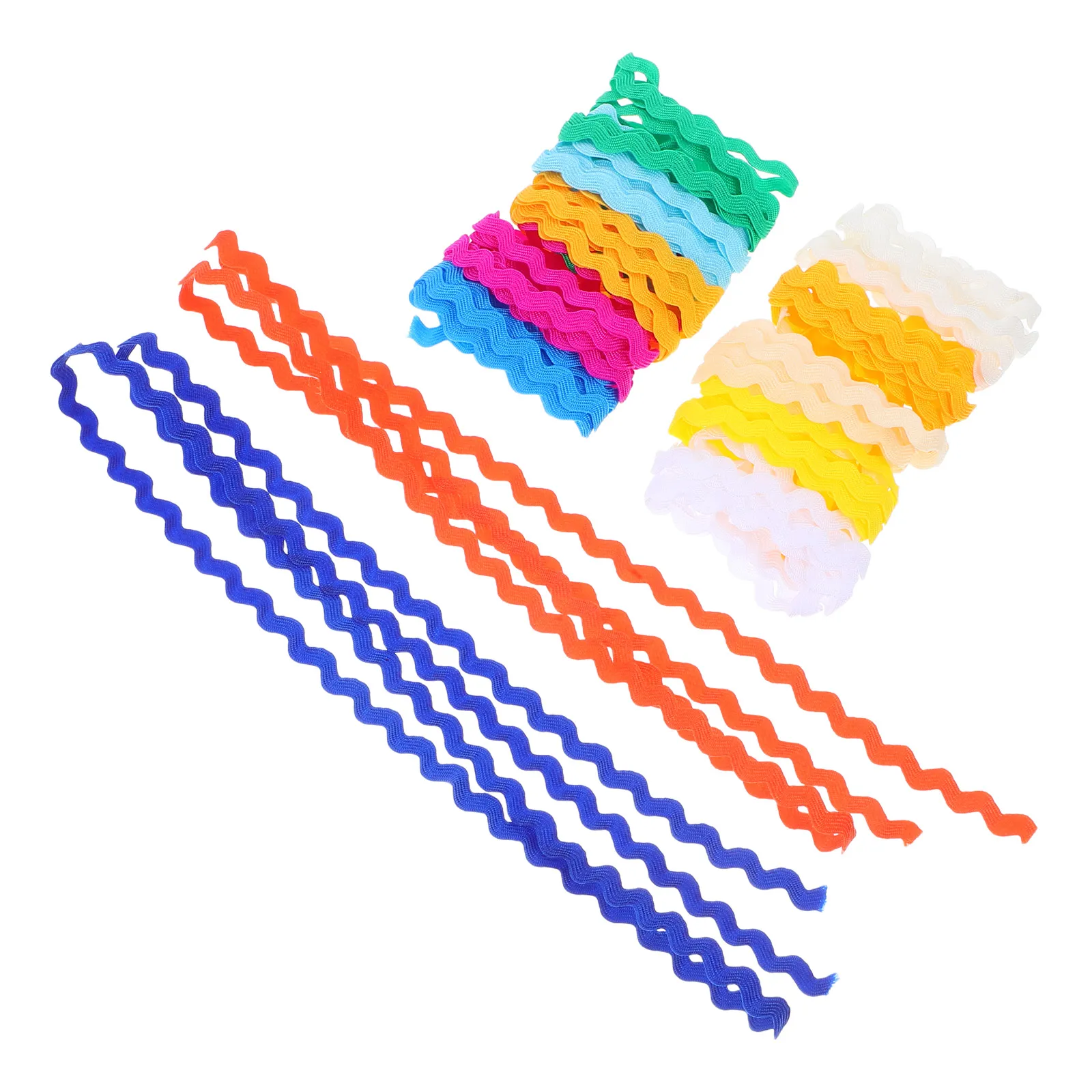 

2 Pcs Colorful Webbing Elegant Decoration Wave Ribbon Gift Strip Eucalyptus Multicolor Wrapping