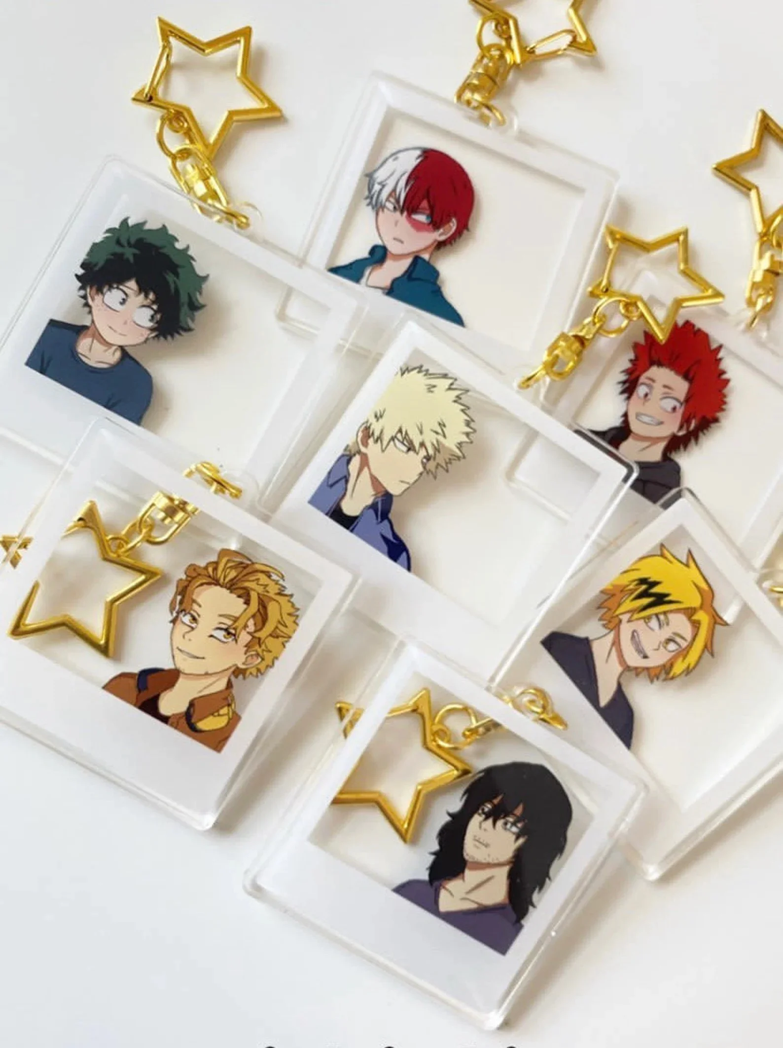 Llavero Acrílico de My Hero Academia, Shouto Todoroki, Lsaac Foster, Seijuurou Akashi, Ai Ooto, Colgante para Llaves de Coche, Juguete de Anime, Regalo