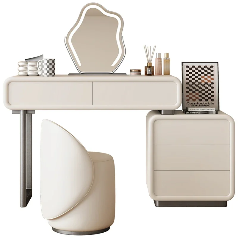 French Solid Wood Dressing Table Luxury Bedroom Drawer European Dressing Table Girls Storage Penteadeira Para Quarto Furniture