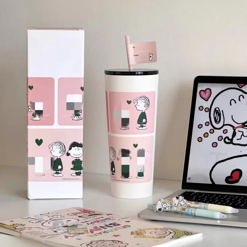 

2025 Kawaii New Purple Snoopy Stainless Steel Mug Coffee Mug Desktop 473 Ml Cup Cute Birthday Gift Cup For Friend Vacuum Cup