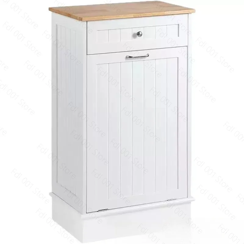 Tilt Out Trash Cabinet Kitchen Waste Bins Free Standing Laundry Hamper Recycling Cabinet Trash Can Holder With