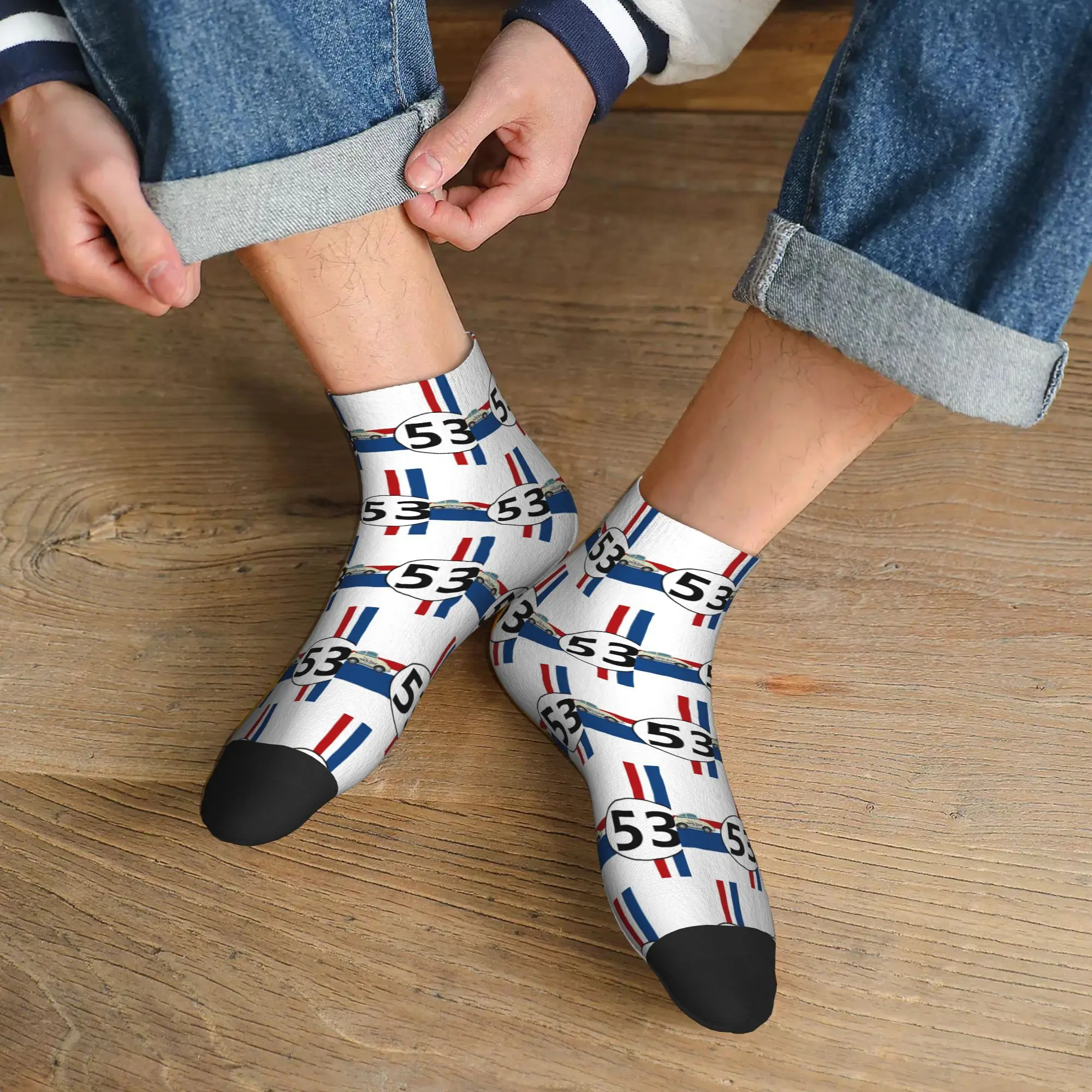 

All Seasons Herbie Number 53 Socks Harajuku Sweat Absorbing Crew Socks Casual Stockings for Men Women Christmas Gifts