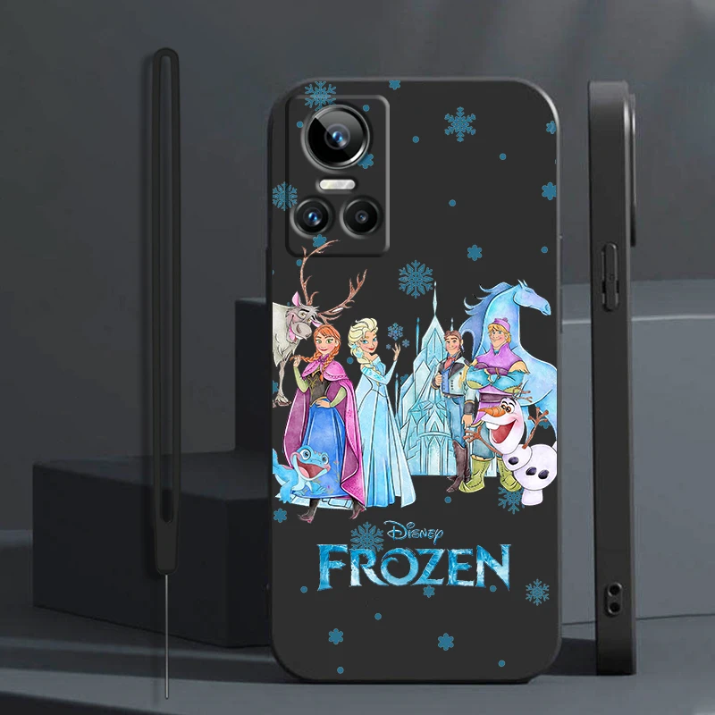 Frozen Elsa For OPPO Realme GT Neo 3 2 Master 8 9 Narzo 50A 50i Reno 7 Silicone Soft Liquid Rope Phone Case Fundas Cover