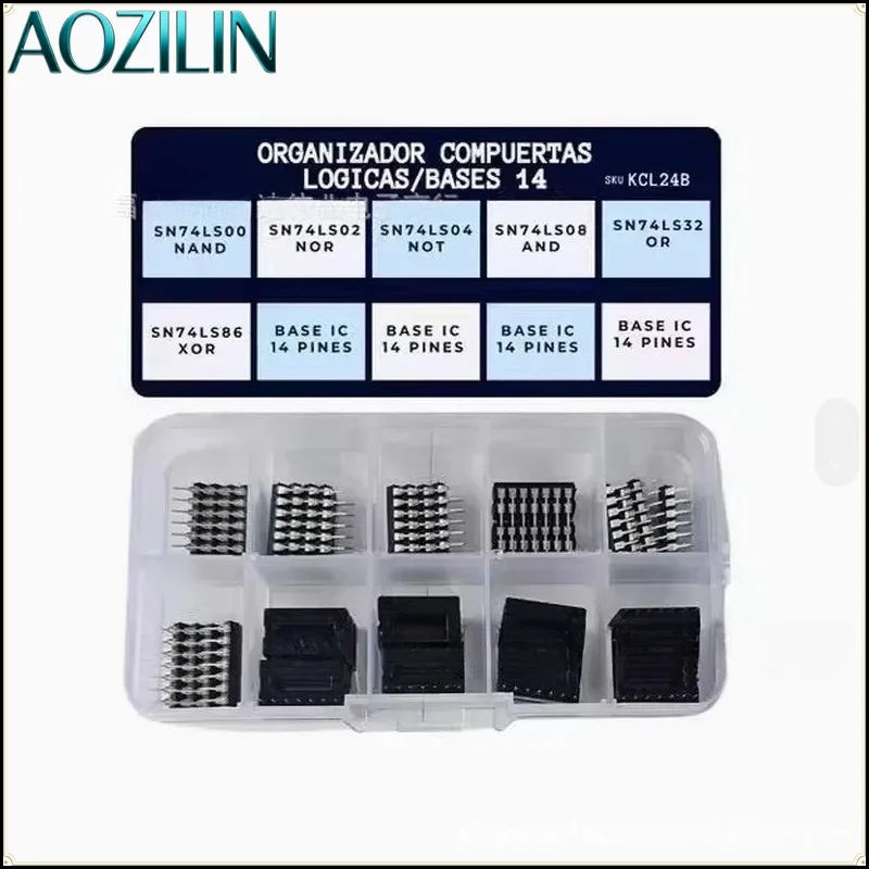 For 74LS02 For 74LS00 IC Chip Kit 48PCS 6 Specifications DIP Integrated Circuit Single Precision Timer Electronic Components