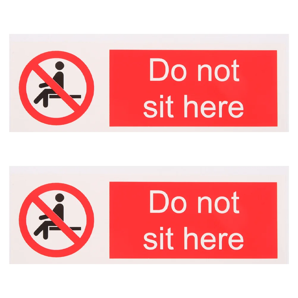 2 Pcs Warning Sticker Signs Reserved Parking with Stand Fire Extinguisher Office