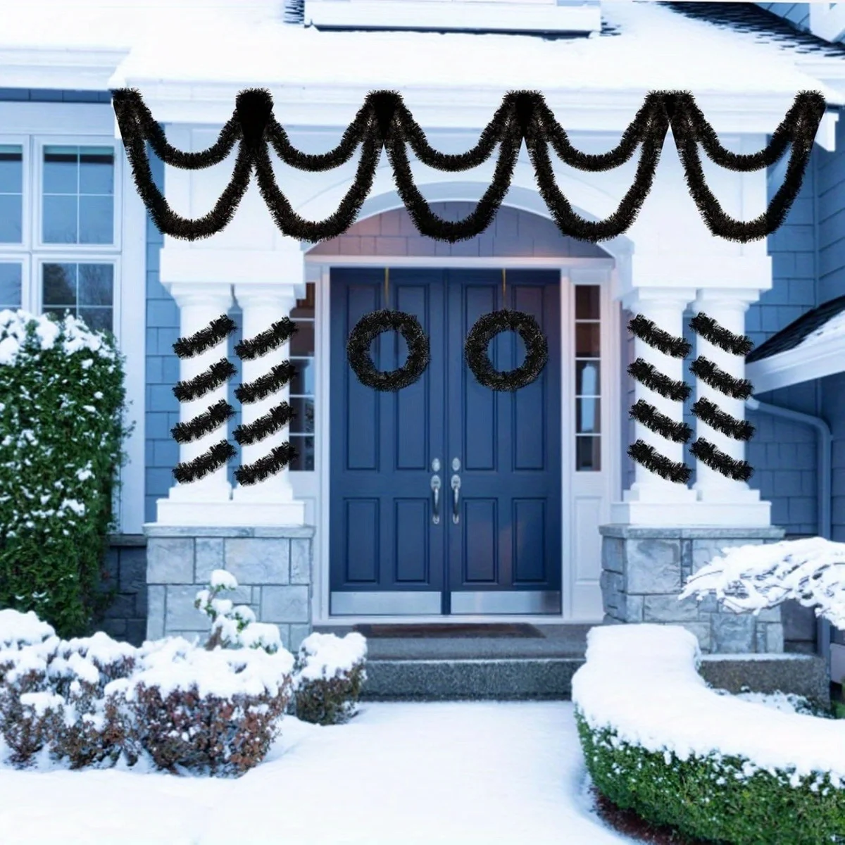 1 buah Garland Tinsel Hitam Me - Tinsel Garland Decoration ulasan dan harga