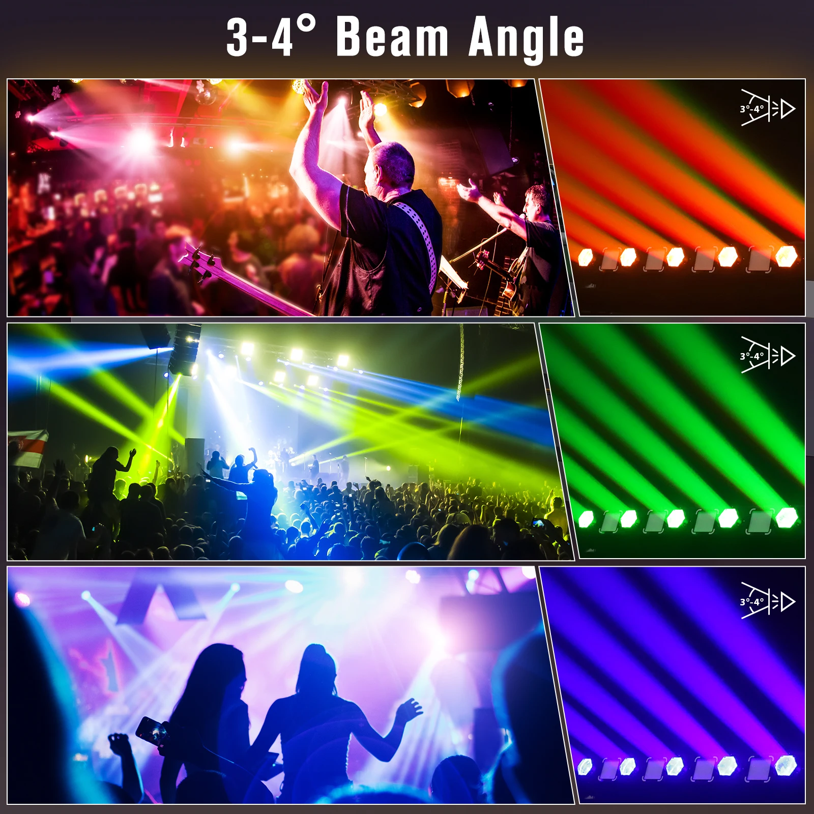 Imagem -04 - Fieryzeal-dmx Wall Wash Lamp Led Rgb 4in dj Disco Party Bar Stage Luz 60w Beam 45w 5050rgb