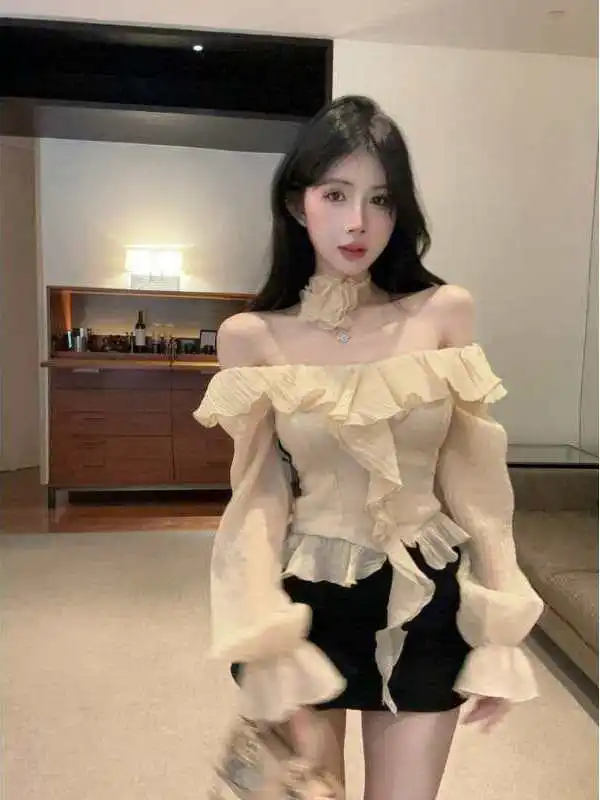 

plus Size Women's Shirt Long Sleeve High Waist Bell Sleeve Floral Spring Autumn Light Luxury Style Polyester Fiber Casua...