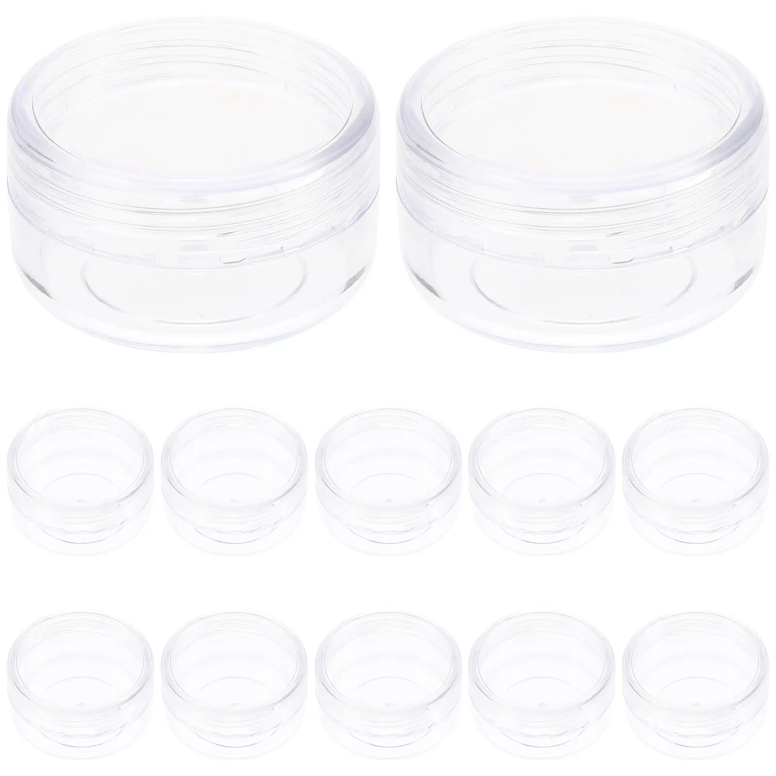 

12 Pcs Portable Clear Spice Box With Lids Mini Travel Seasoning Containers Outdoor Plastic Salt Holders Condiment Jars Storage