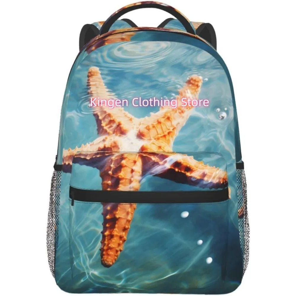 ซัมเมอร์โอเชียนปลาดาวกระเป๋าเป้สะพายหลังแล็ปท็อปน้ำหนักเบากระเป๋าเดินทางอเนกประสงค์น้ำหนักเบากระเป๋าเป้สะพายหลังลำลองกระเป๋าเป้สะพายหลังวิทยาลัยสำหรับทุกเพศสำหรับฉัน
