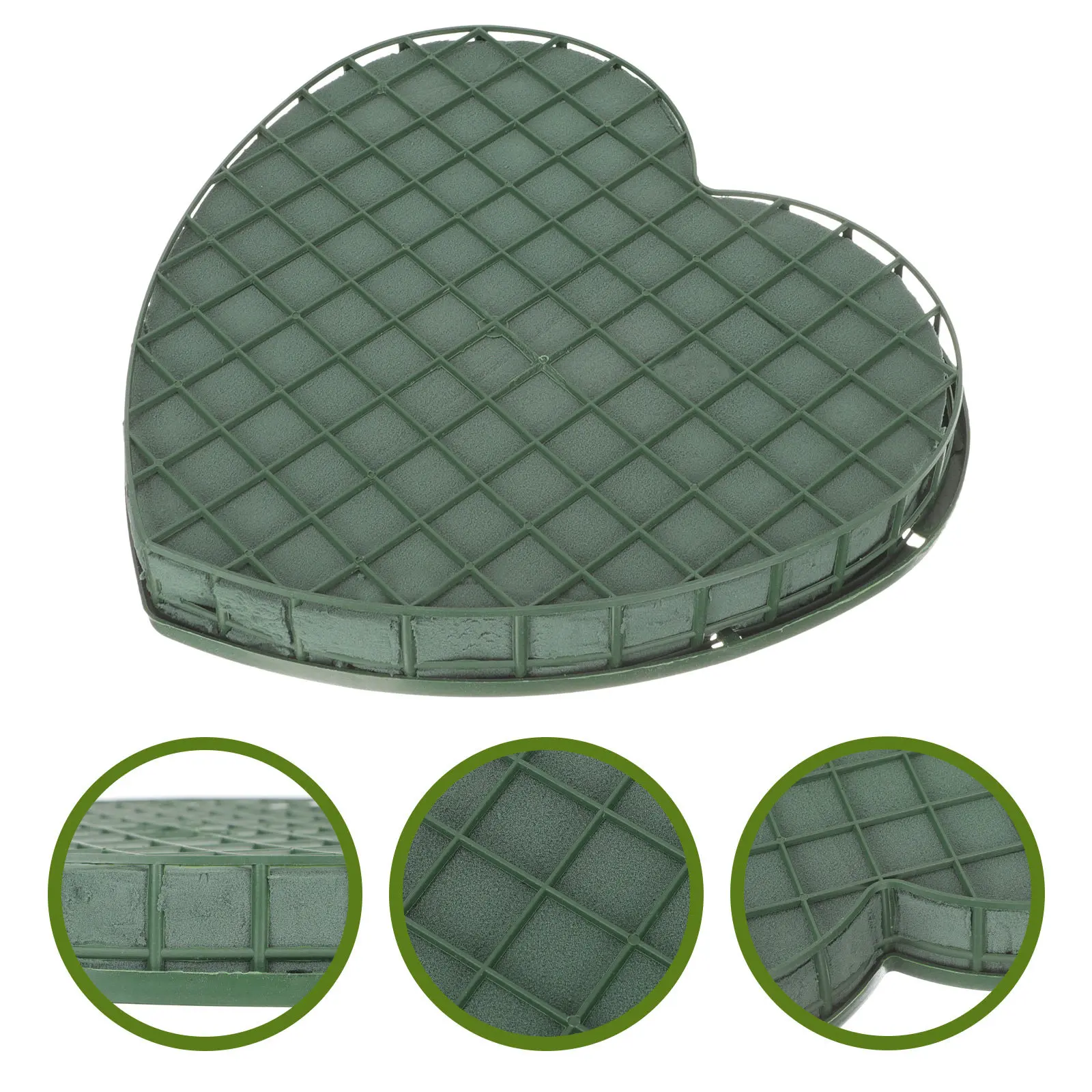 Floral Block Heart Shape Flower Mud Brick for Wedding Car Decor DIY Floral Arrangement Supplies High Density Suction Cup