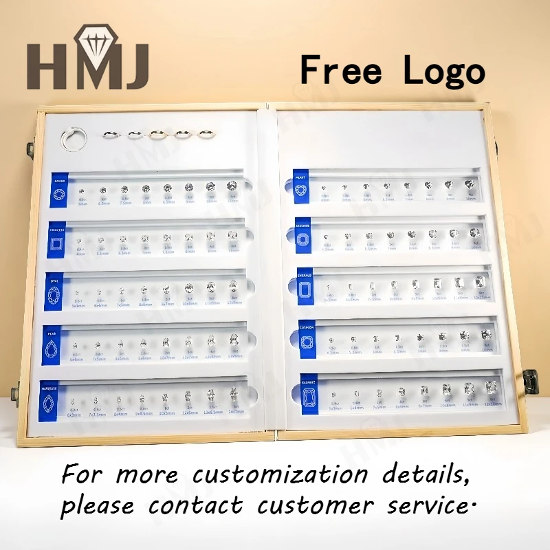 HMJ Jewelry Setting Gemstones Size Diamond Carat Ring Sizer Tester Guideline Tools Comparison Jewerly Dealer Tools Set Wholesale