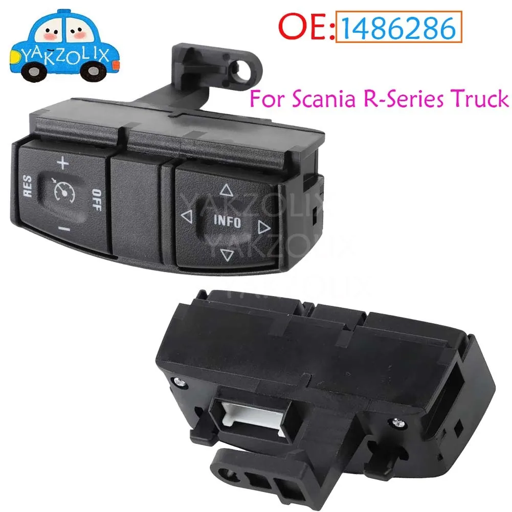 1486286 For Scania R-Series Truck Cruise Control Steering Wheel Switch Button Car Accessories 7Pins
