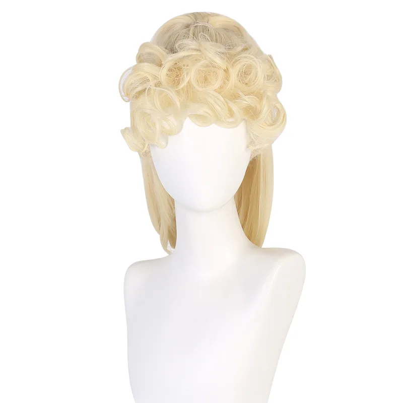 Long Wavy Blonde Synthetic Wig with Bangs Natural Looking Heat Resistant Fiber Hair for Daily Party Cosplay