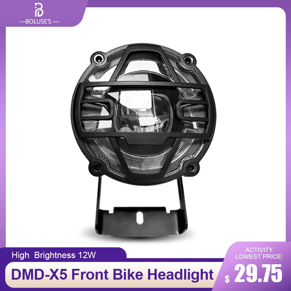 

E-bike Headlight DMD-X5 Electric Bicycle Front Light 36V48V With Horn Function Bike Accessories for Electric Scooter
