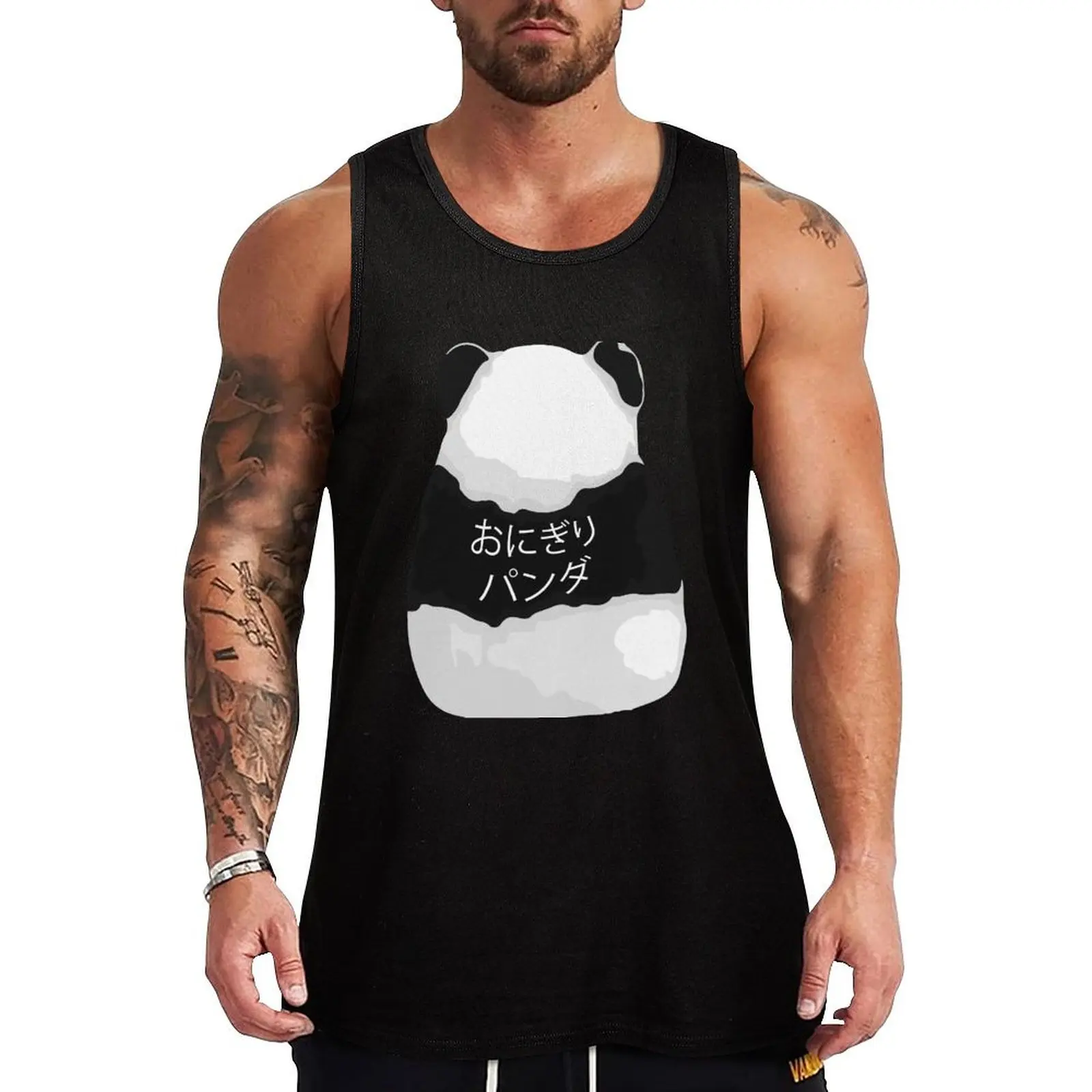 Onigiri Panda Tank Top Essential Tank Top Cotton Casual Sleeveless Undershirt