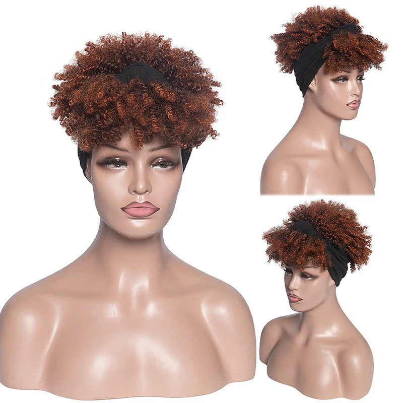 Cheveux bouclés courts en fibre chimique, machine à soie haute température, couvre-chef, tête tressée promo, mode européenne et américaine