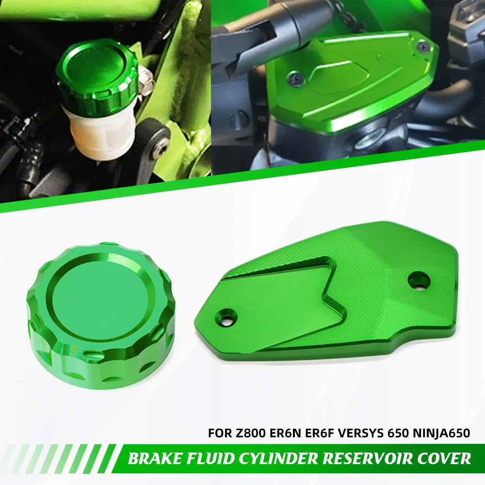

For Kawasaki Z800 ER6N ER6F VERSYS 650 Ninja650 Front Rear Brake Reservoir Master Cylinder Cover Oil Cup Protector Cap ER-6N