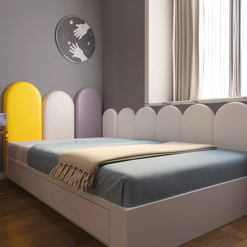 Bed Headboard Wall Decor Panels Children Anti-collision Wall Stickers Cabecero Cama 150 135 Bedroom Furniture Tete De Lit