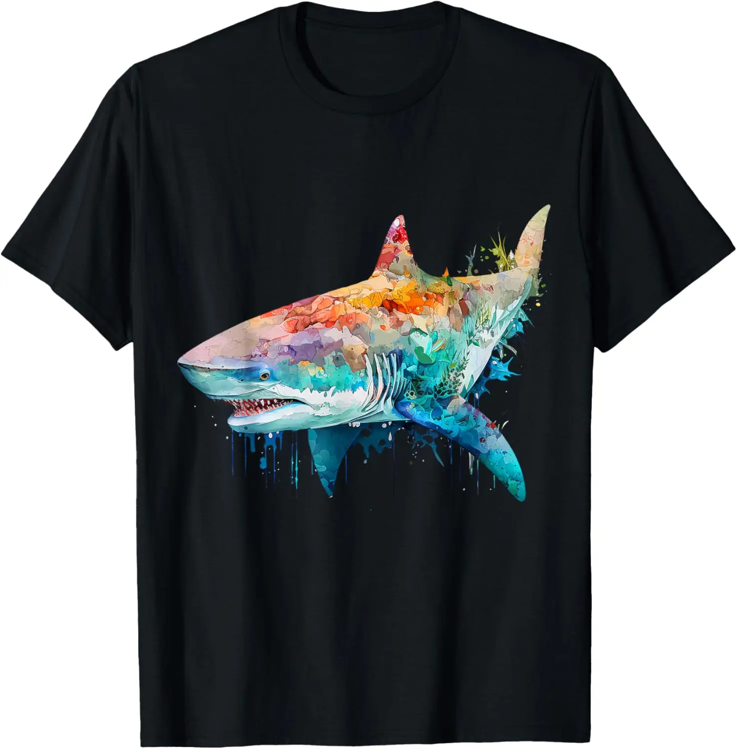 

Shark Beach Lover Ocean Animal Graphic Novelty Womens T-Shirt