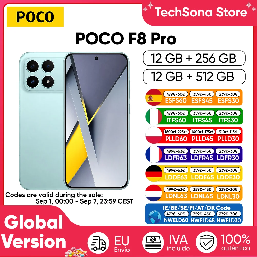 Global Version POCO F8 Pro 5G Smartphone Snapdragon® 8 Elite 6.59" Eye-care AMOLED Display 100W HyperCharge 6210mAh NFC IP68