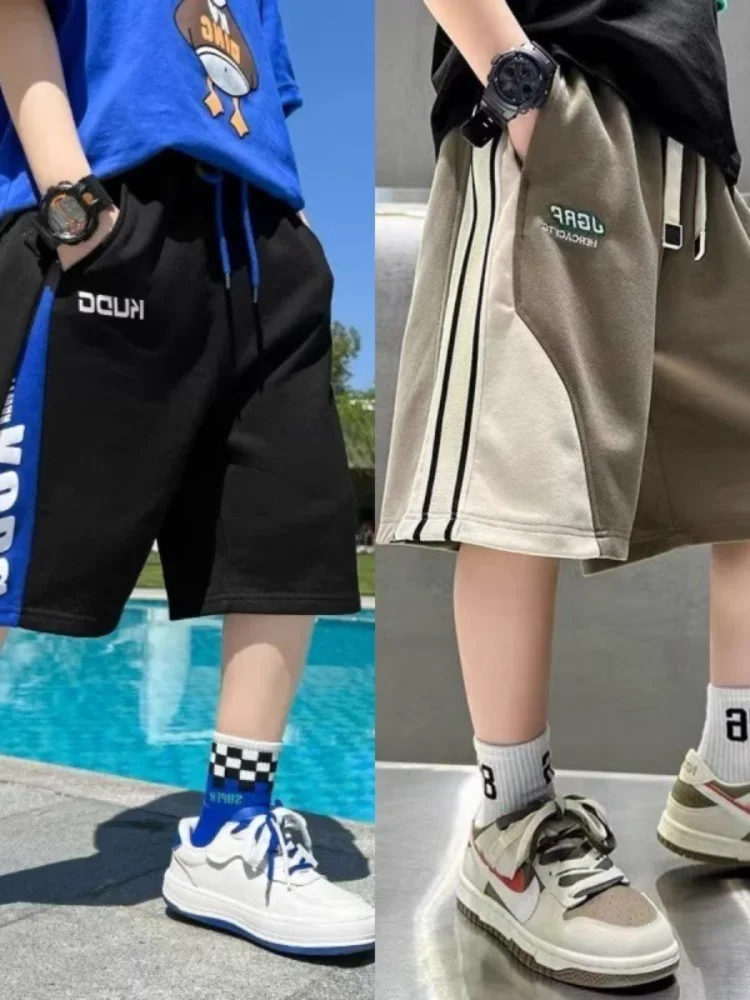 

Boys' Casual Sports orts 5-Point Mid-Calf Length Thin Home Sle Summer Faionable Parent-Child Relationip Loose Fit