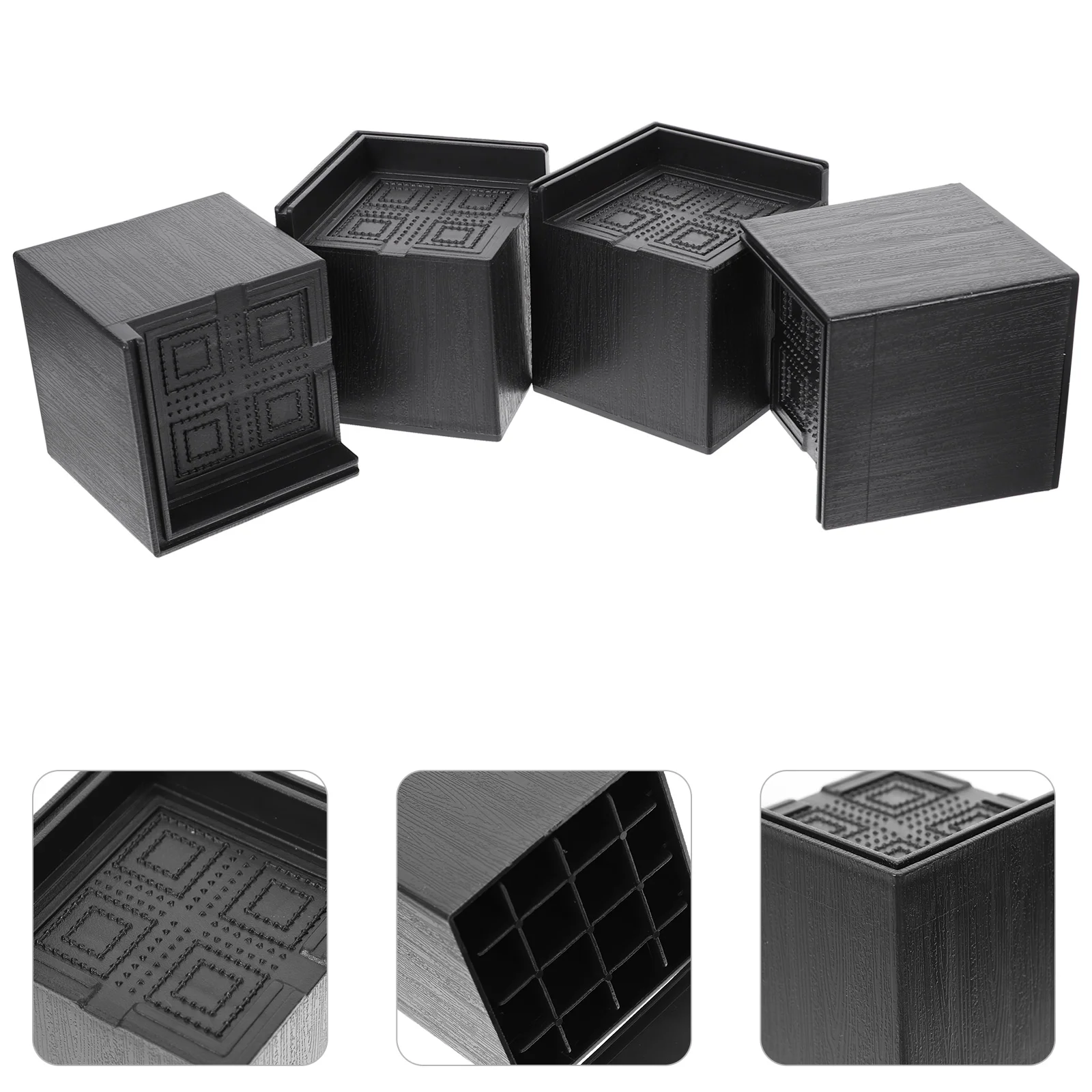 

4 Pcs Heightening Pads Furniture Rubber Riser Desk Bed Risers Heavy Duty Outdoor Couches Whelping Square Lift for Chair