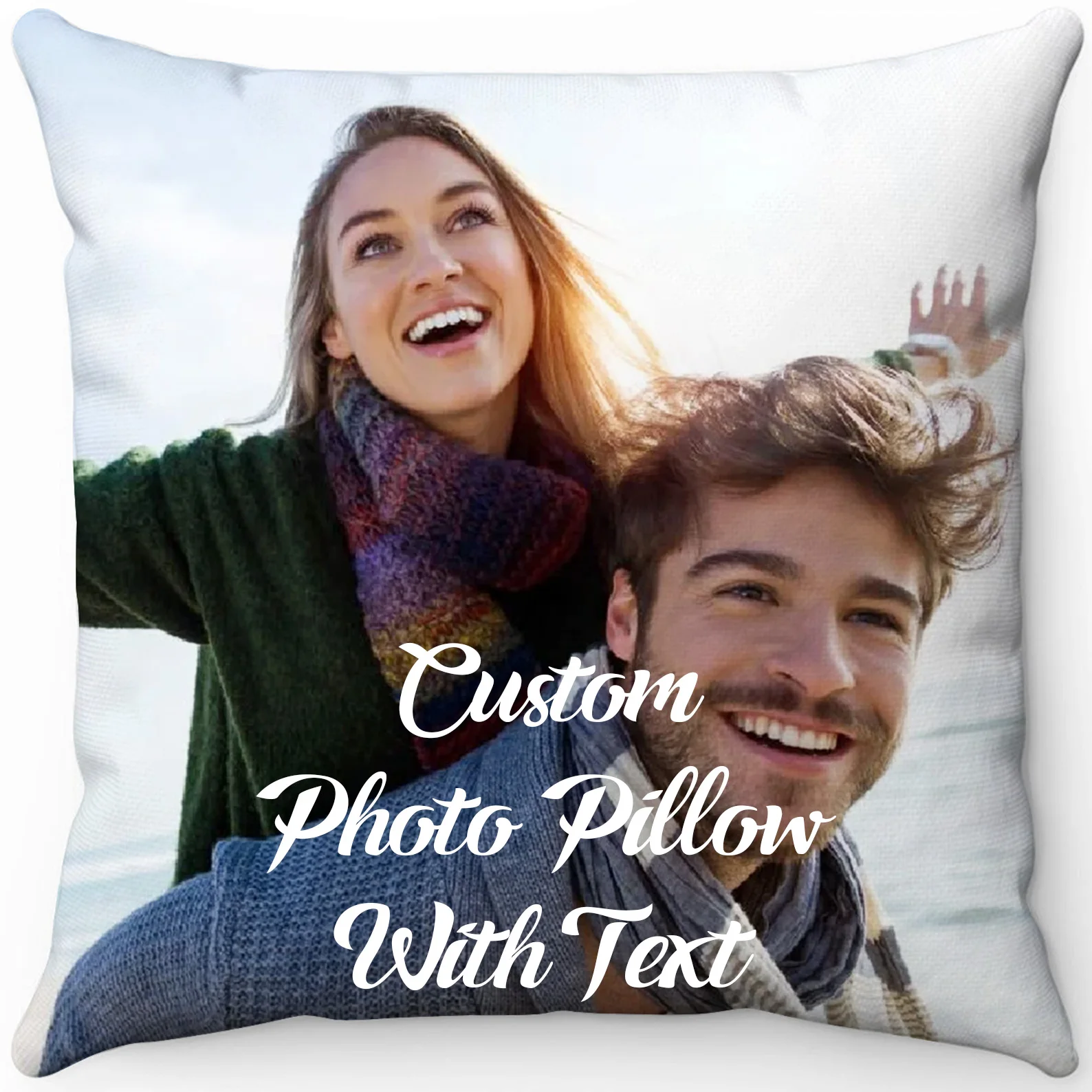 WUZIDREAM Custom Photo Pillow Cases | Personalized Decorative Pillow Cover w / Any Picture Box-Decorative Cushion Cover for Sofa